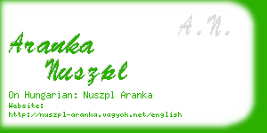 aranka nuszpl business card